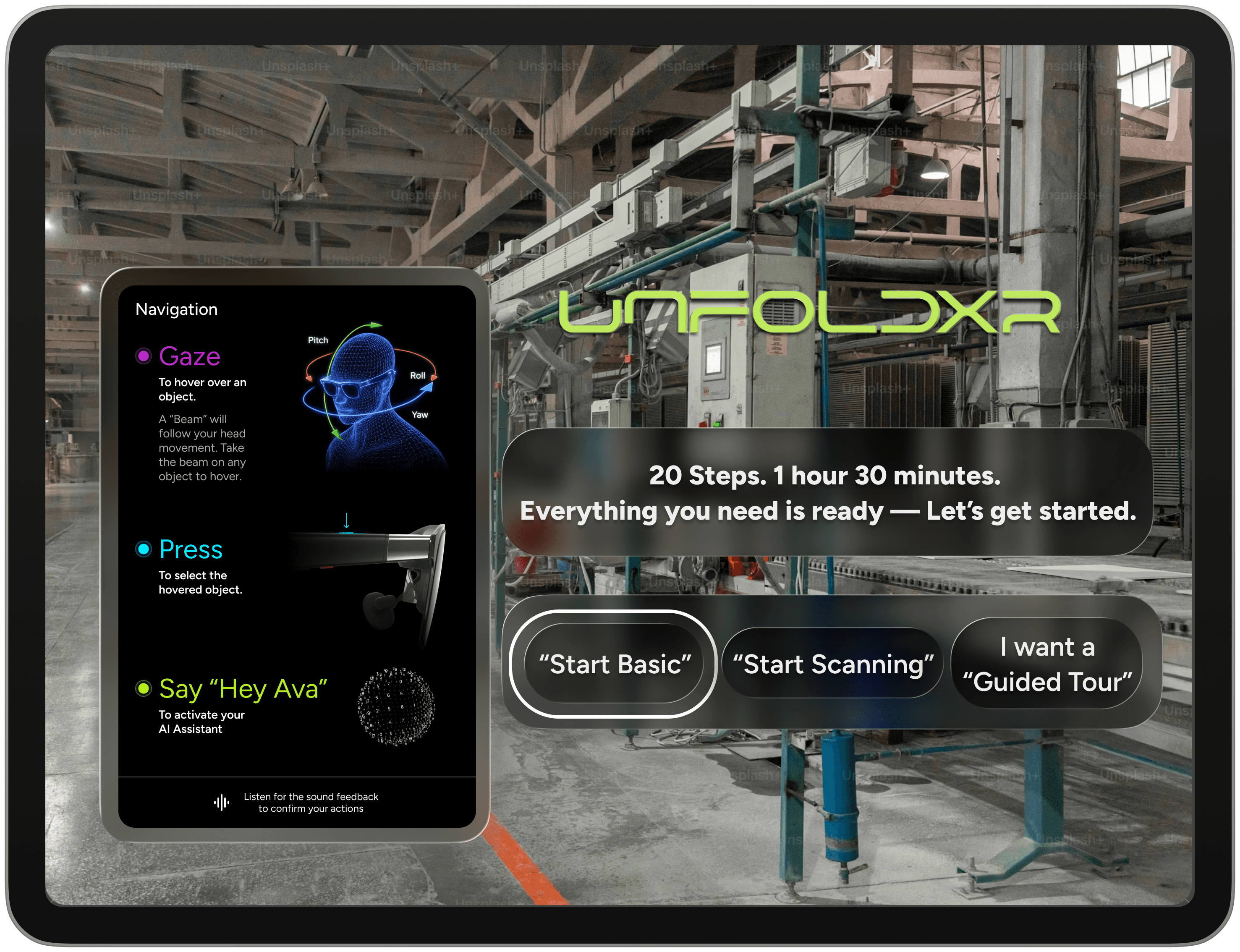 THE UNFOLDXR INTERVENTION interface